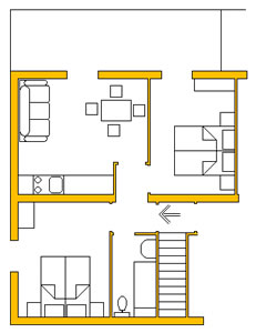 apartman 1 – tlocrt